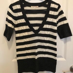Dark Gray/White Striped Sweater